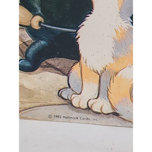 Vintage 1982 Hallmark THANKSGIVING PILGRIMS Girl Boy DieCut Wall Decoration 12" - Picture 6 of 8